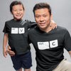 Control-C_Control-V_Daddy and Me Matching Graphic T-Shirts_short sleeve Black Color for Men at TeeLikeYours.com