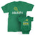 Grandpa and Grandpa's Tennis Partner_short sleeve Graphic Matching T-Shirts for Grandpa and Grandchild_Kelly Green color at TeeLikeYours.com