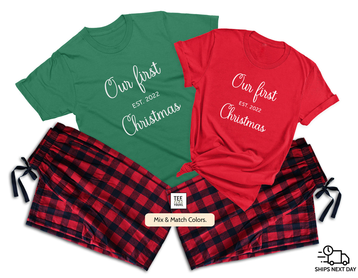 Pajama Pants Our First Christmas As Mr And Mrs Pajamas Our First - Main Image