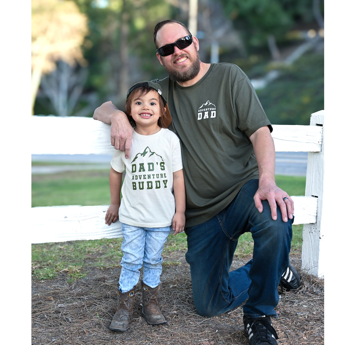 Matching Dad and Kids Shirts "Adventure Dad" – Father and Son Daughter Matching Outfits Gift