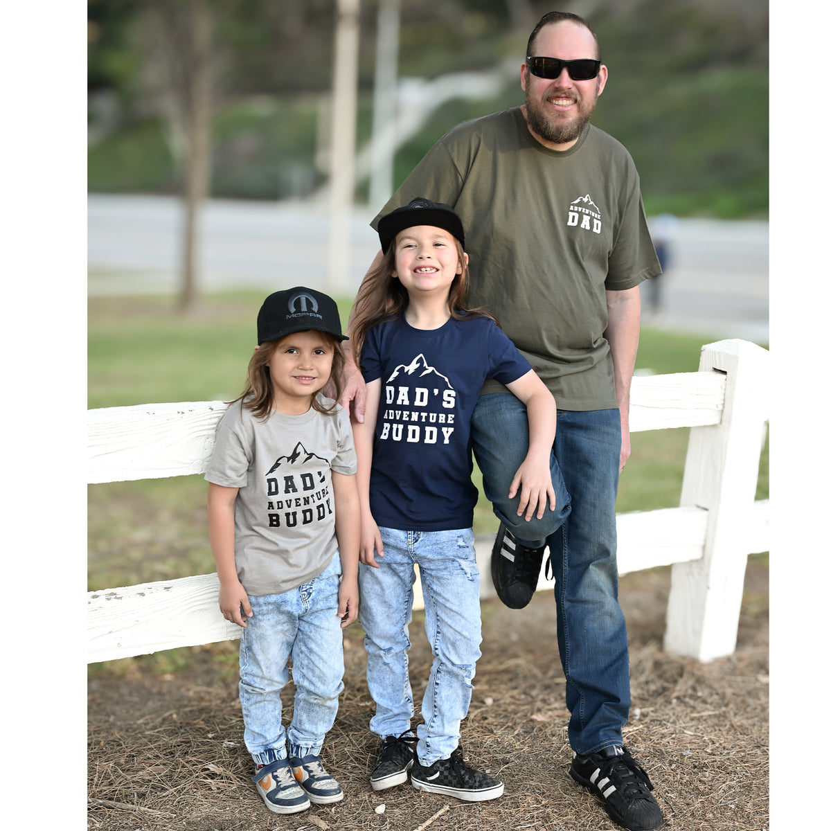 Matching Dad and Kids Shirts "Adventure Dad" – Father and Son Daughter Matching Outfits Gift