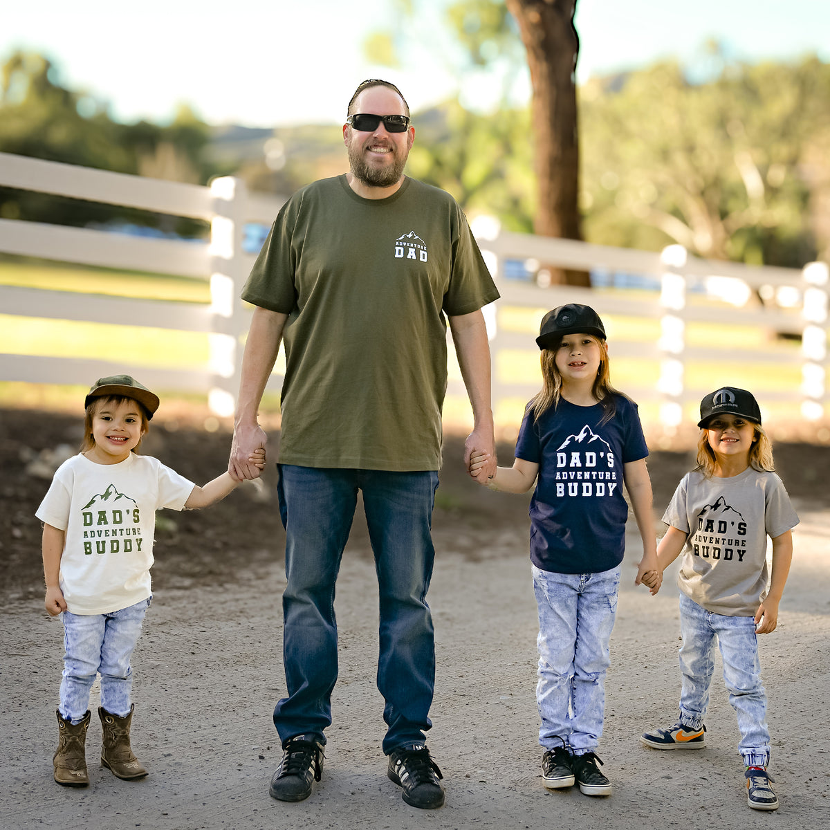 Matching Dad and Kids Shirts "Adventure Dad" – Father and Son Daughter Matching Outfits Gift