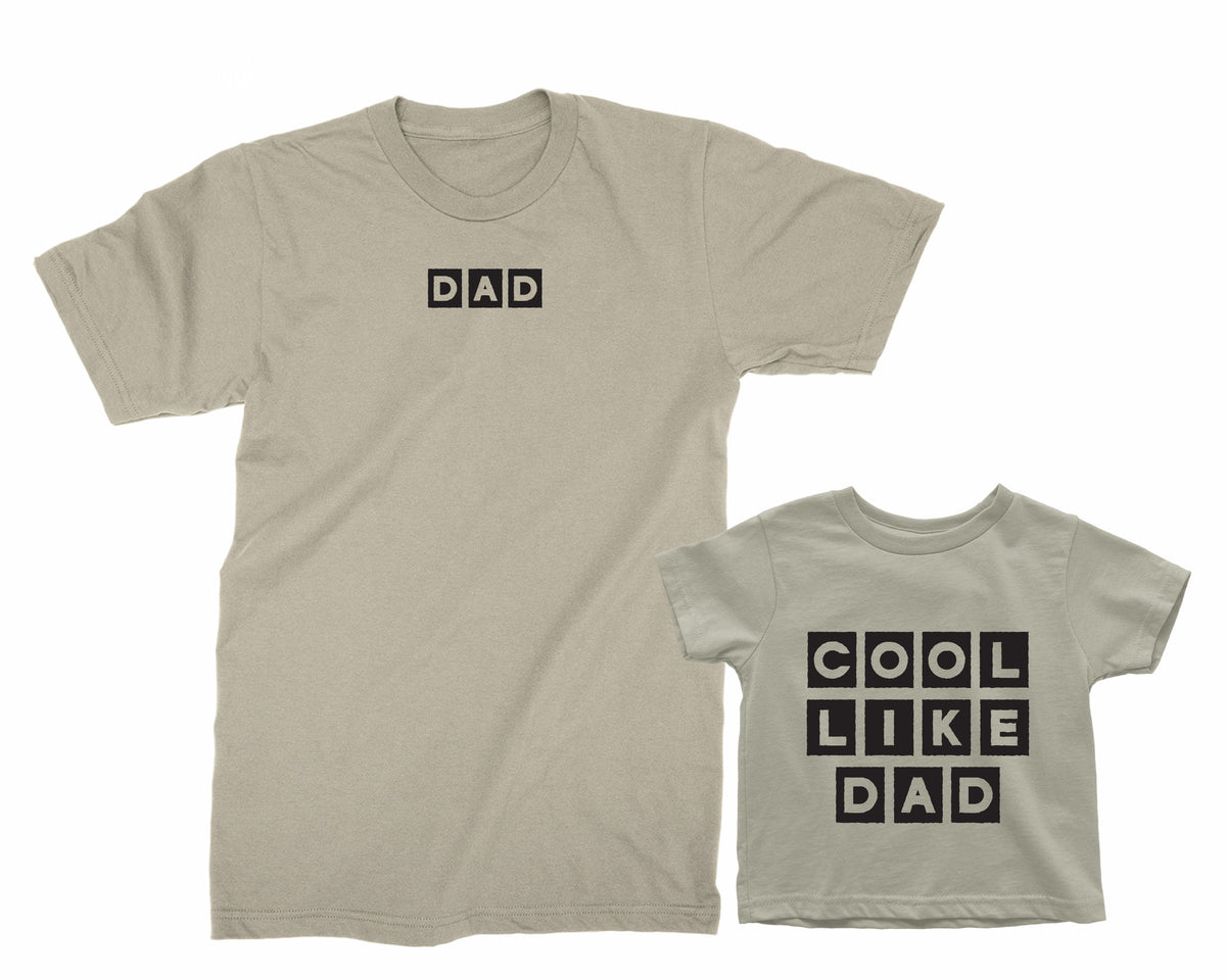 Dad & Kid Matching Shirts – Cool Like Dad Family Outfit