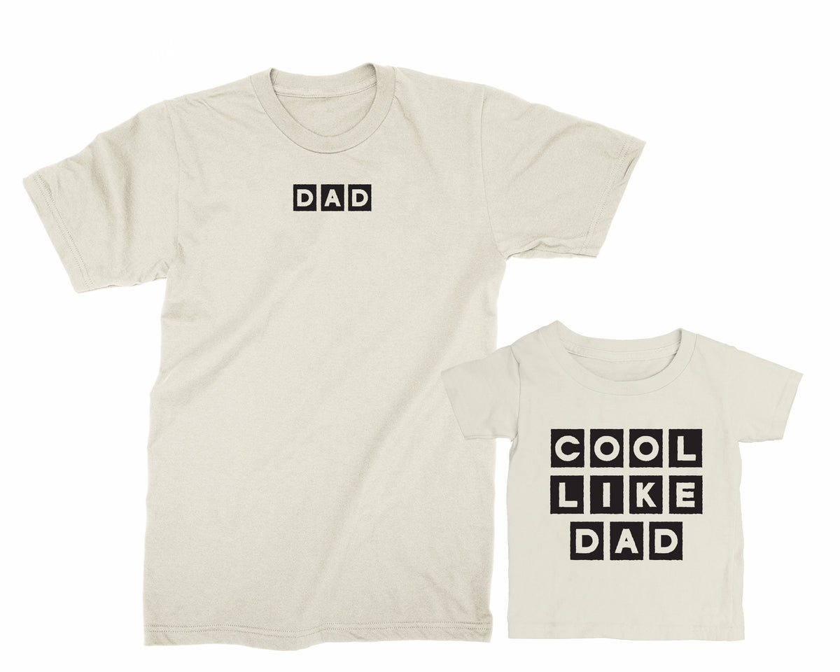 Dad & Kid Matching Shirts – Cool Like Dad Family Outfit