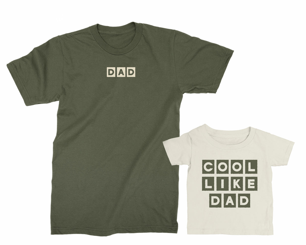 Dad & Kid Matching Shirts – Cool Like Dad Family Outfit