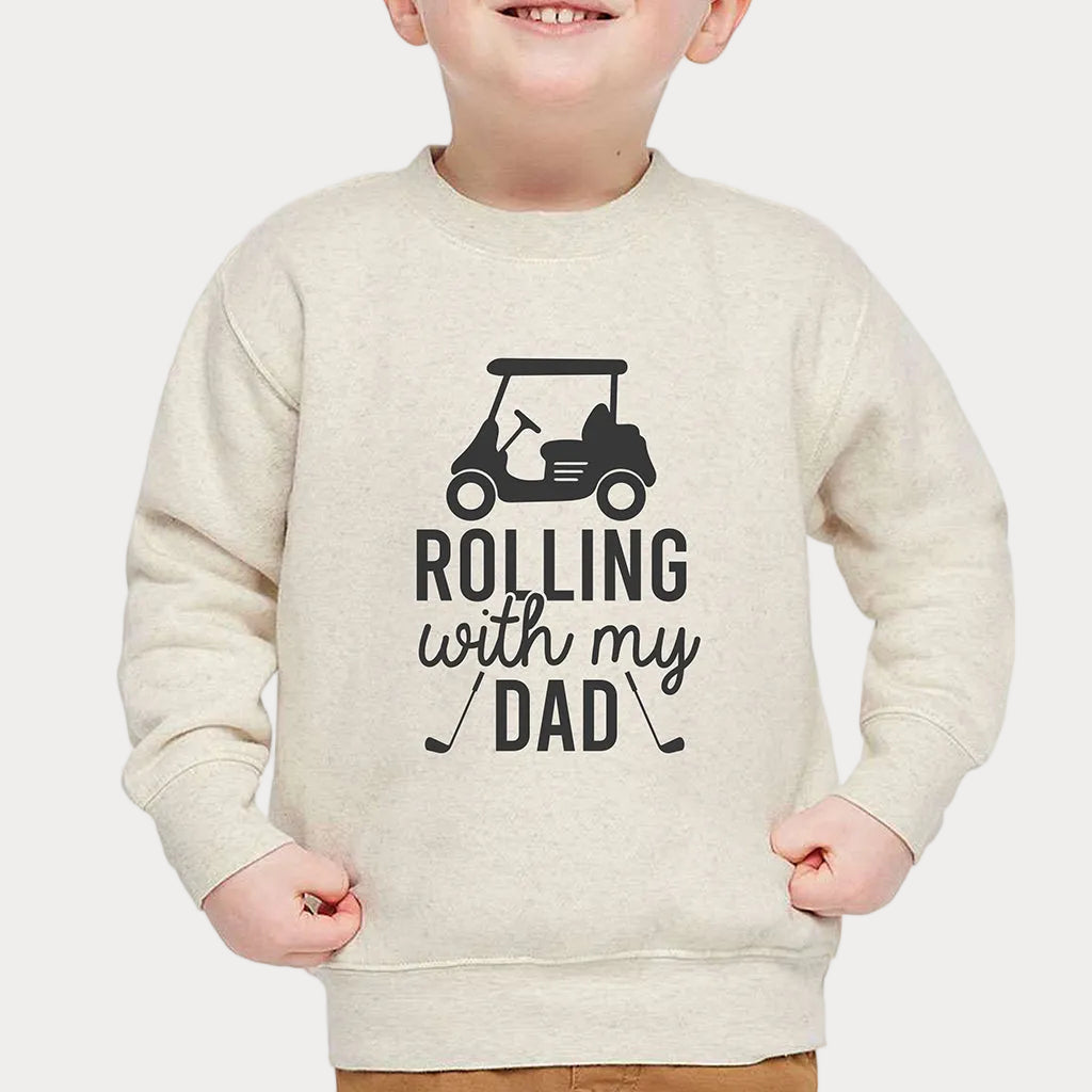 Dad & Rolling With My Dad Matching Sweatshirts – Golf Dad & Kid Shirts