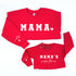 Personalized Mama & Mama's Valentine Sweatshirt with custom name on sleeve. Matching Sweatshirts for Mama and baby. Mommy and Me Sweatshirts RB24