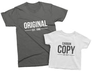 Original & Carbon Copy Personalized Matching Shirts – Dad & Kid Tees