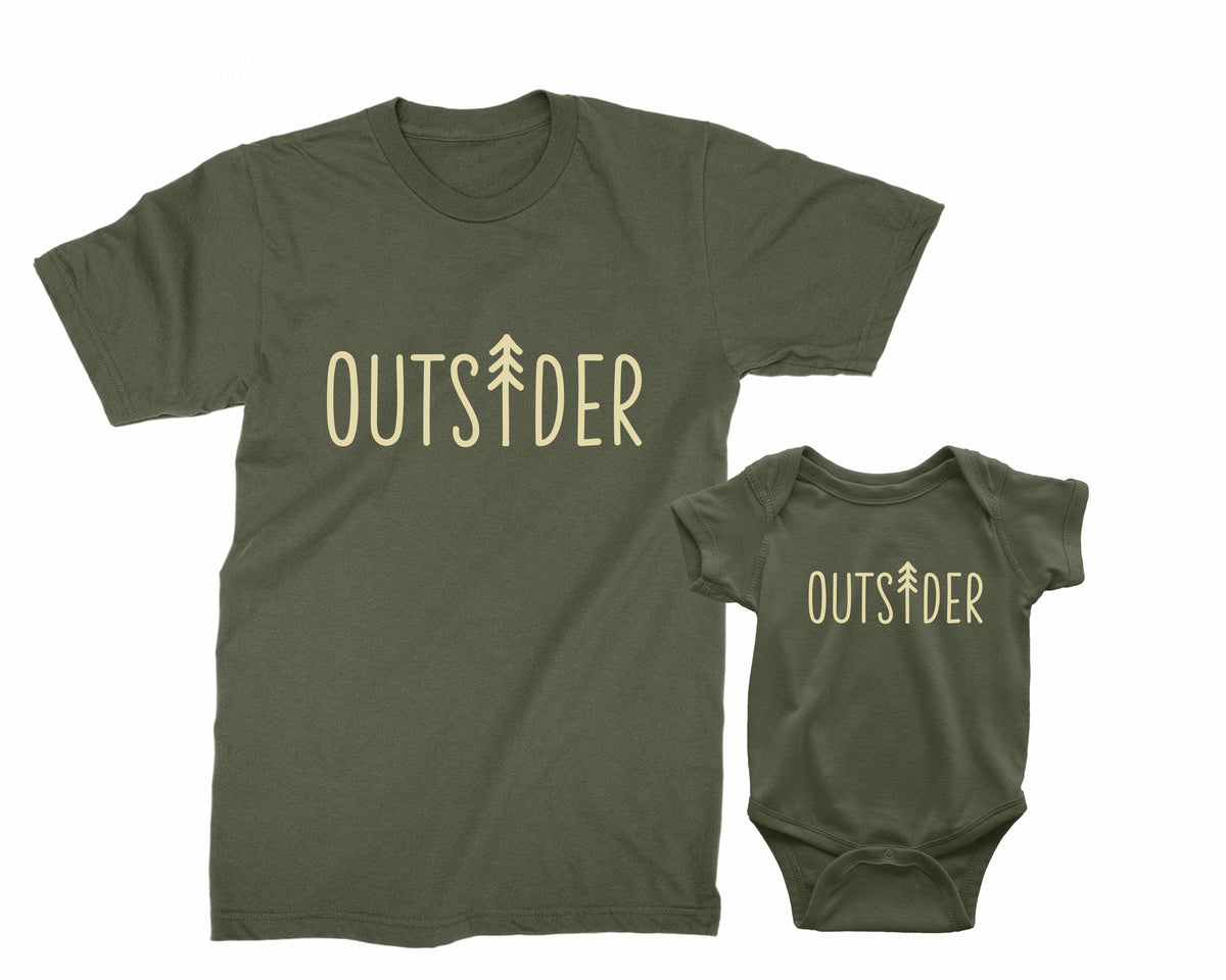 Dad & Kid Adventure Matching Shirts – Outsider Camping Family Tees
