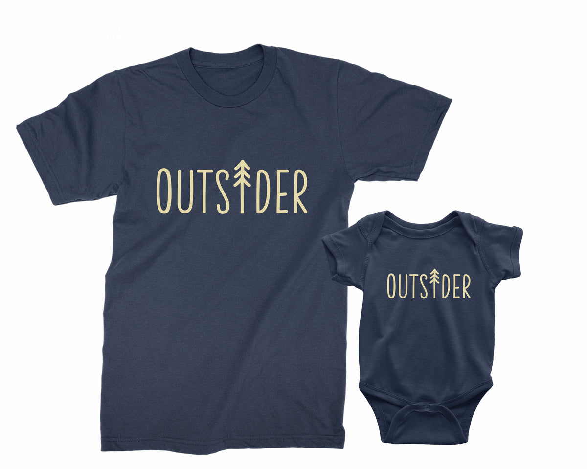 Dad & Kid Adventure Matching Shirts – Outsider Camping Family Tees