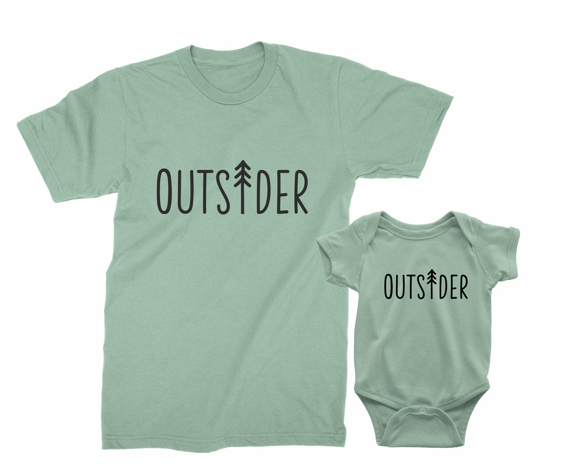 Dad & Kid Adventure Matching Shirts – Outsider Camping Family Tees