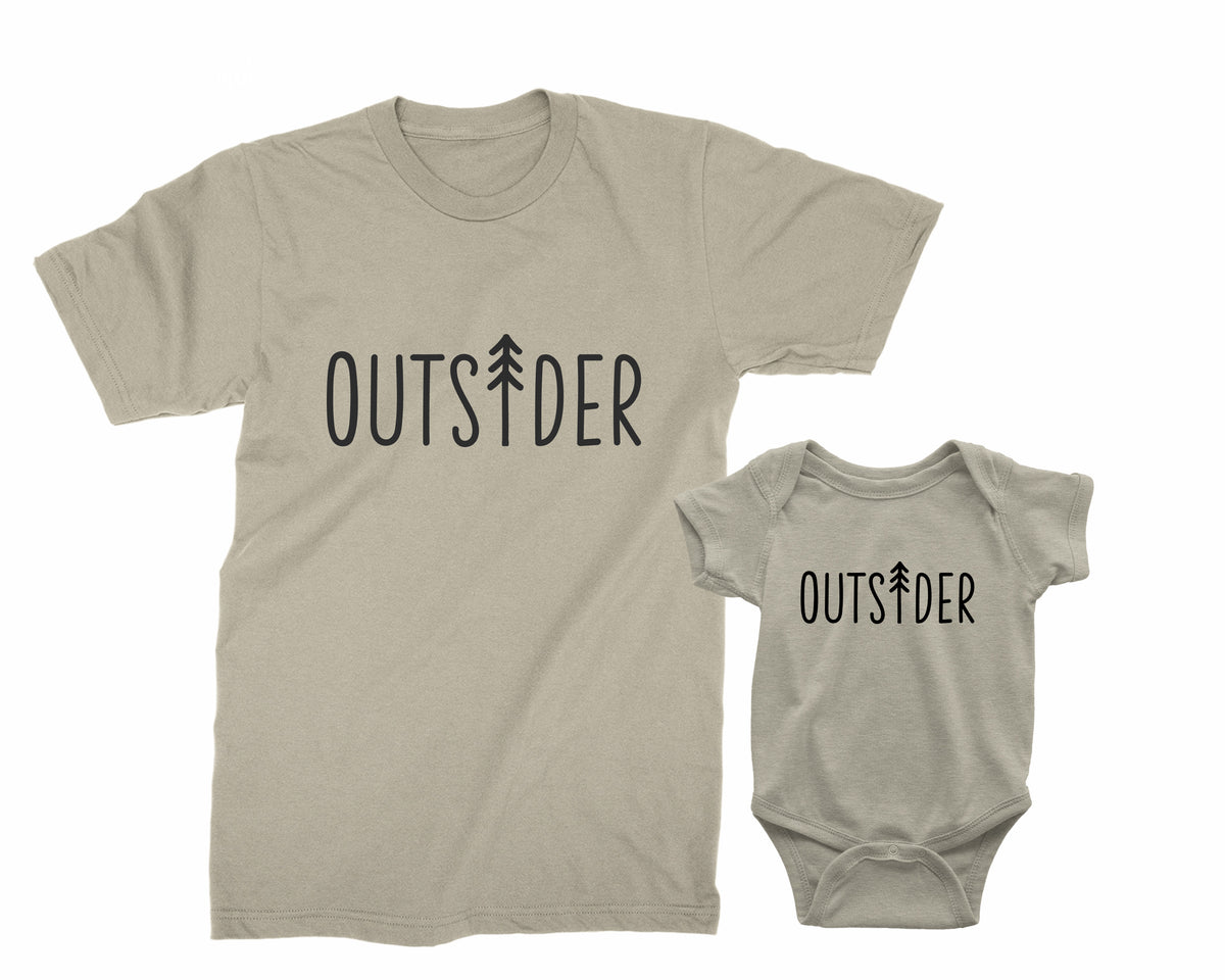 Dad & Kid Adventure Matching Shirts – Outsider Camping Family Tees