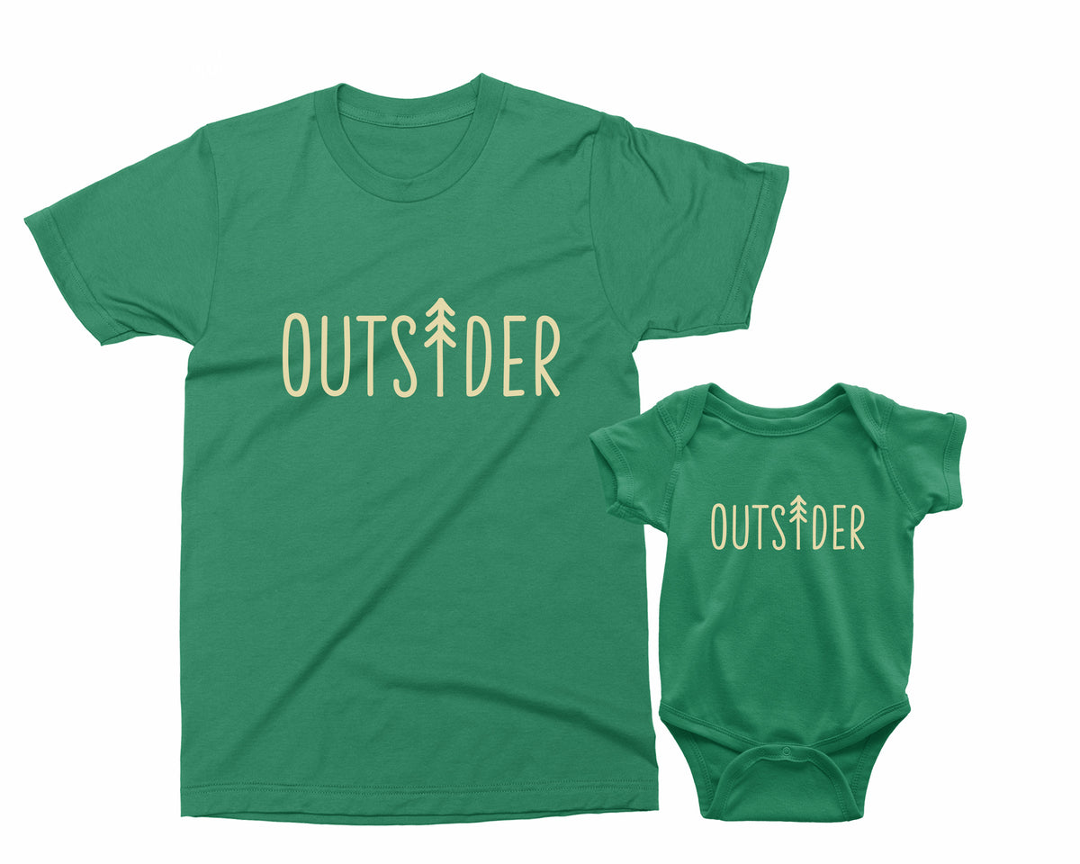 Dad & Kid Adventure Matching Shirts – Outsider Camping Family Tees