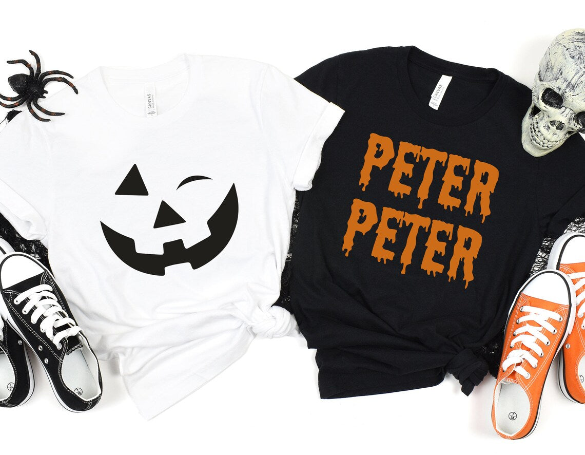 Peter Peter Pumpkin Eater Matching Halloween Shirts – Couples Pumpkin T-Shirts