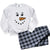 Snowman & Snowwoman Matching Christmas Sweatshirt and Flannel Pajama Set – Cute Couples Holiday Loungewear Outfit | Perfect Christmas Gift for Couples | Price per Set