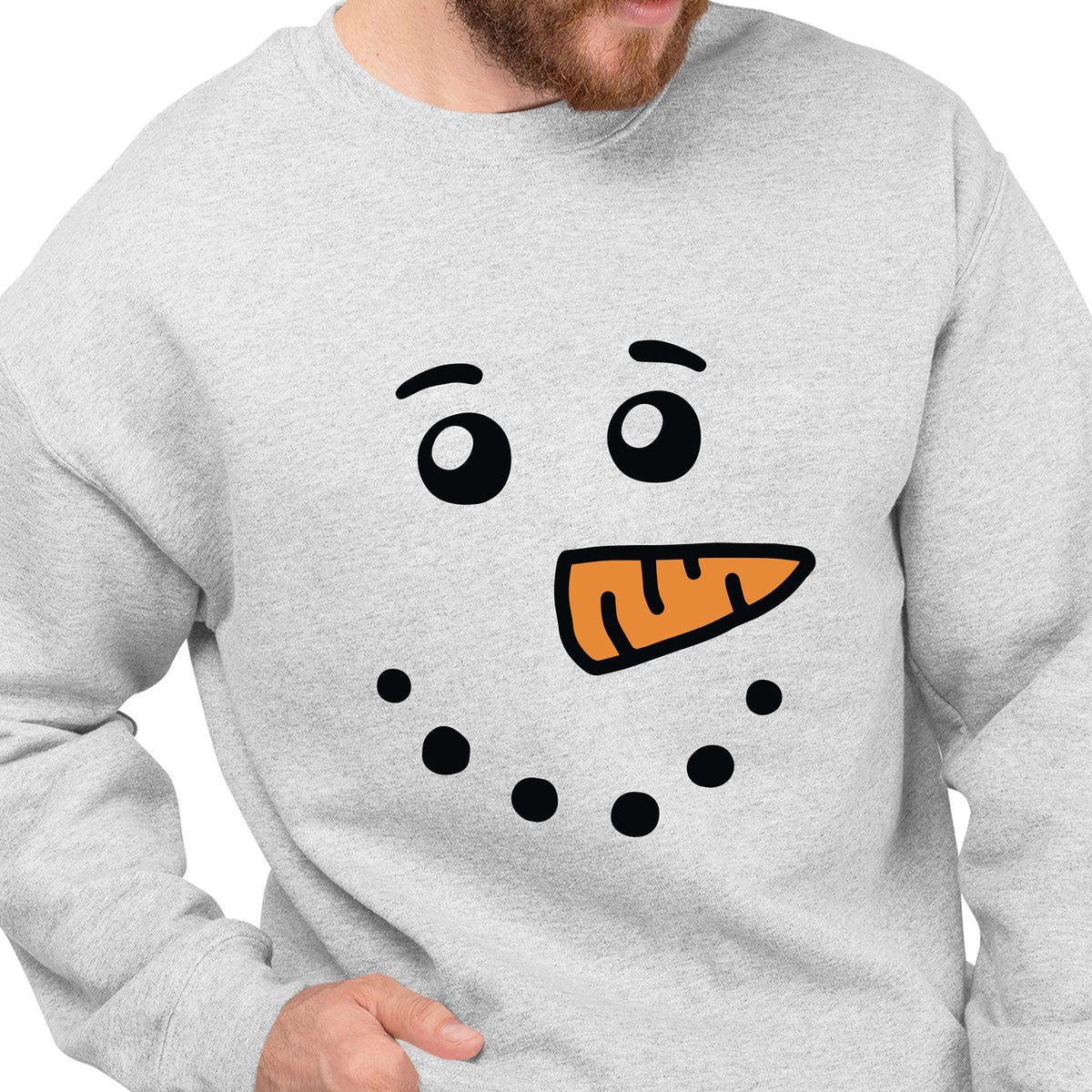Snowman & Snowwoman Matching Christmas Sweatshirt and Flannel Pajama Set – Cute Couples Holiday Loungewear Outfit | Perfect Christmas Gift for Couples | Price per Set