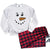 Snowman & Snowwoman Matching Christmas Sweatshirt and Flannel Pajama Set – Cute Couples Holiday Loungewear Outfit | Perfect Christmas Gift for Couples | Price per Set