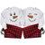 Snowman & Snowwoman Matching Christmas Sweatshirt and Flannel Pajama Set – Cute Couples Holiday Loungewear Outfit | Perfect Christmas Gift for Couples | Price per Set