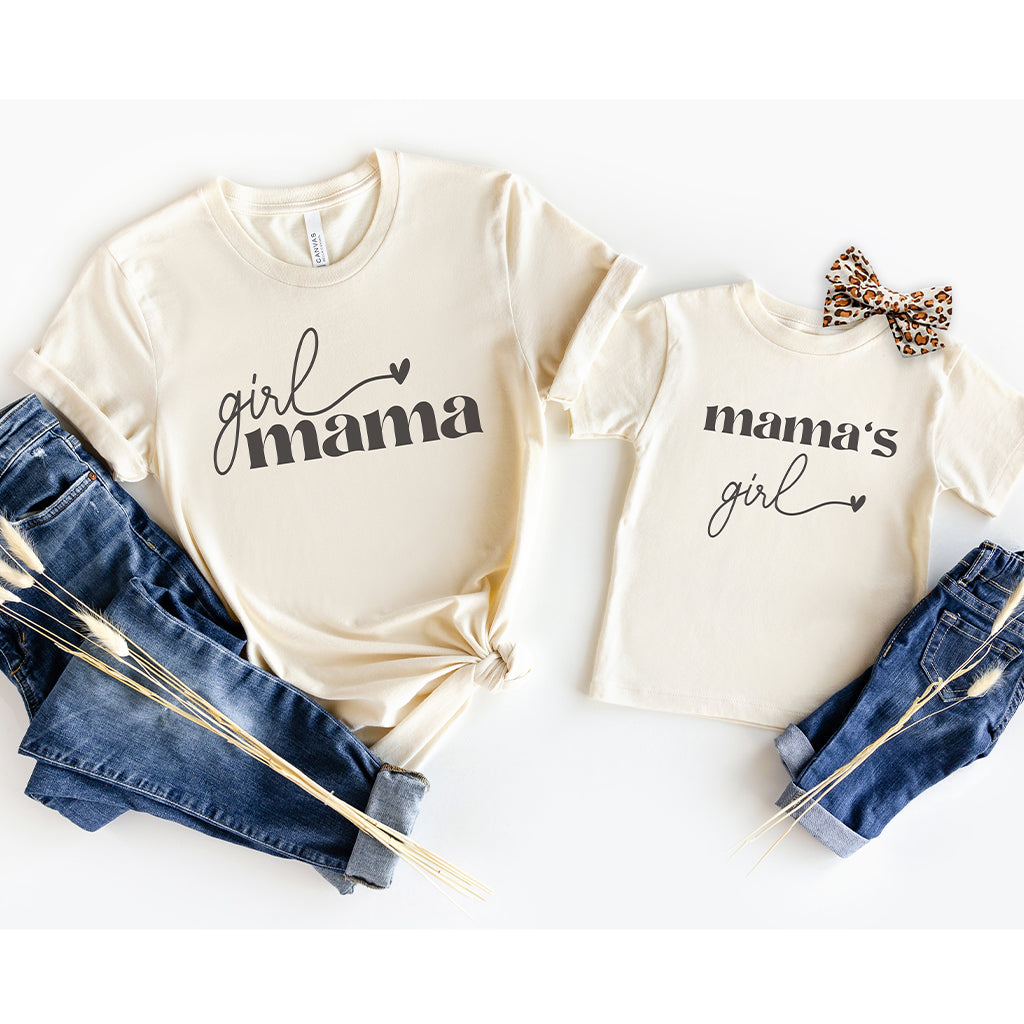 Girl Mama & Mama's Girl - Matching Mommy and Me t-shirt, Mother's Day Gift, New Mom Shirt, Mother Baby gift, Mother and Daughter