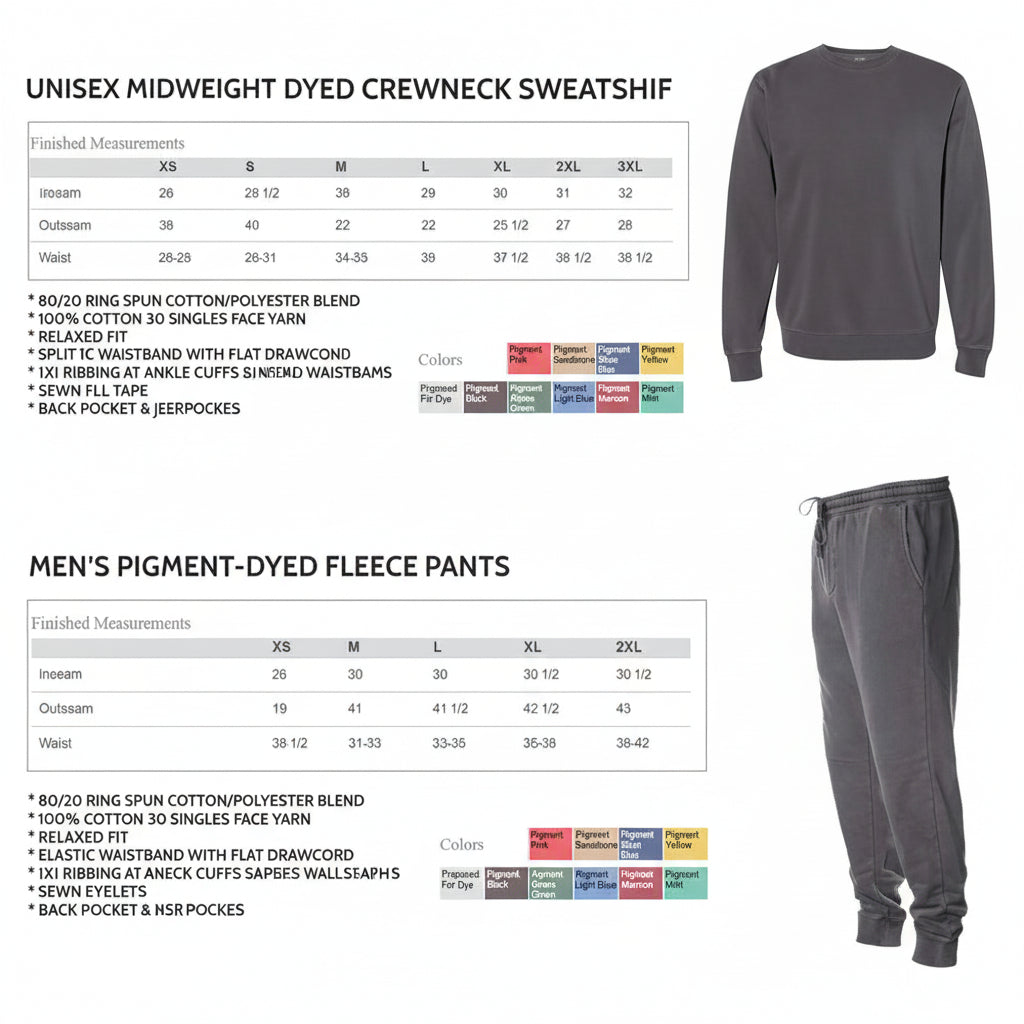 Personalized King & Queen Matching Sweatshirt and Joggers Set