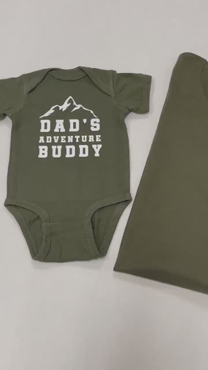 Load video: Matching Dad and Kids Shirts "Adventure Dad" – Father and Son Daughter Matching Outfits Gift