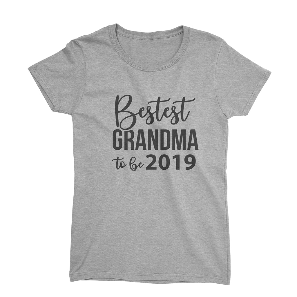 Bestest GRANDMA to be 2019_Pregnancy Announcement short sleeve Graphic T-Shirt_Athletic Heather Color at TeeLikeYours.com