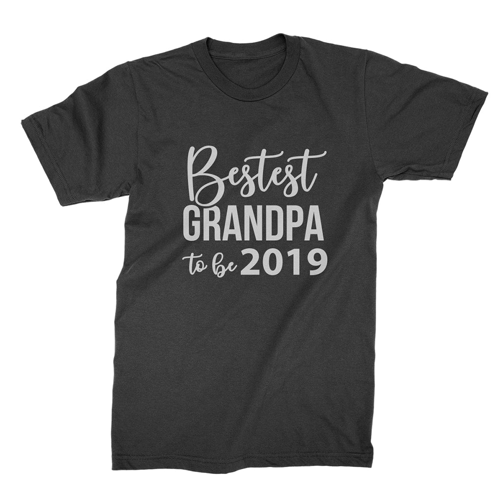 Bestest Grandpa to Be 2019_Black color_Pregnancy Announcement Graphic t-shirt for Men_short sleeve at TeeLikeYours_com