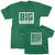 Big Trouble and Biggest Trouble_short sleeve Graphic Matching T-Shirts_Kelly Green color at TeeLikeYours.com