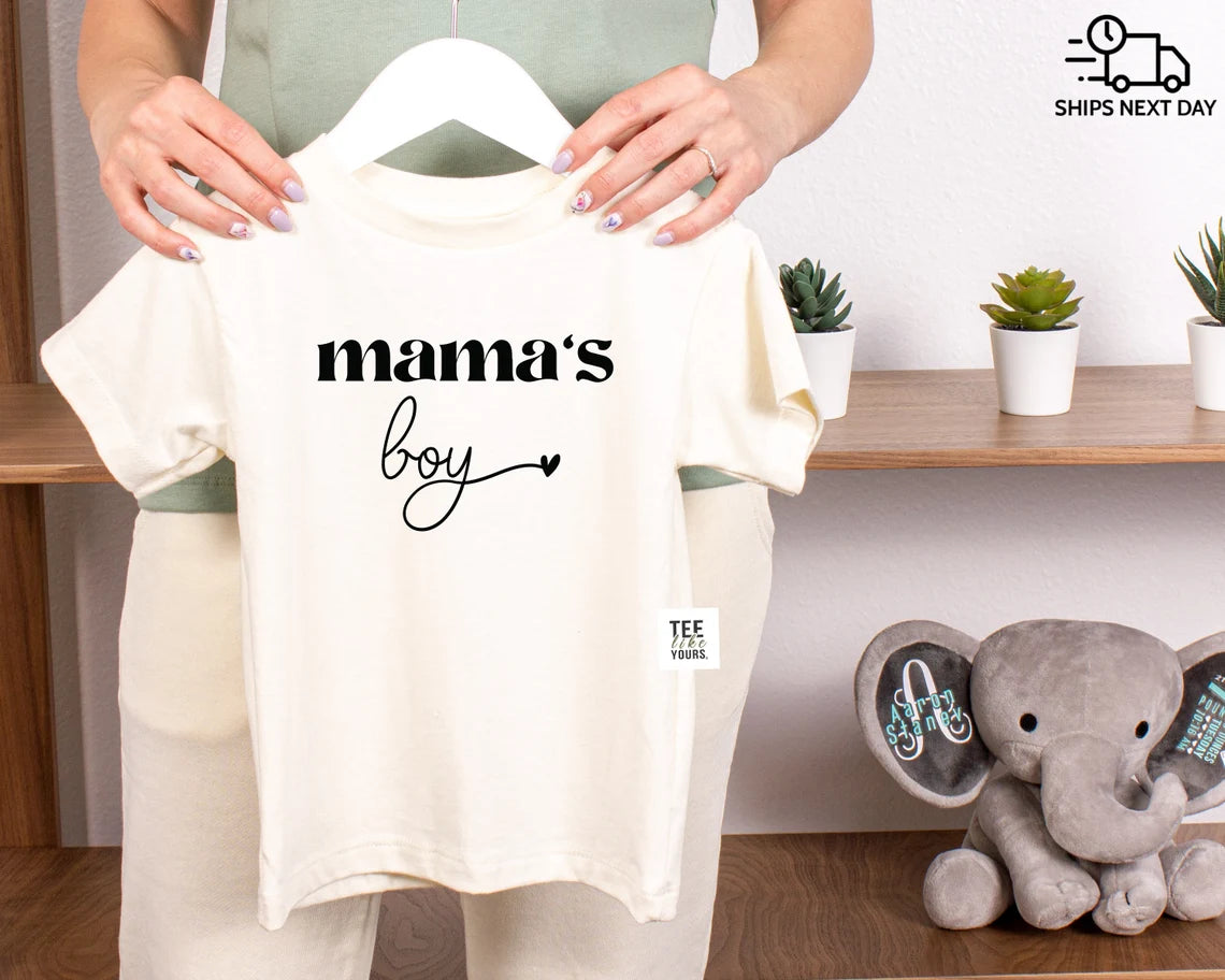 Boy mama and Mama's boy - Matching mom and son t-shirts, Mom of boys gift, Mama Shirt, New mom gift, Mother's Day gift | Women's with heart