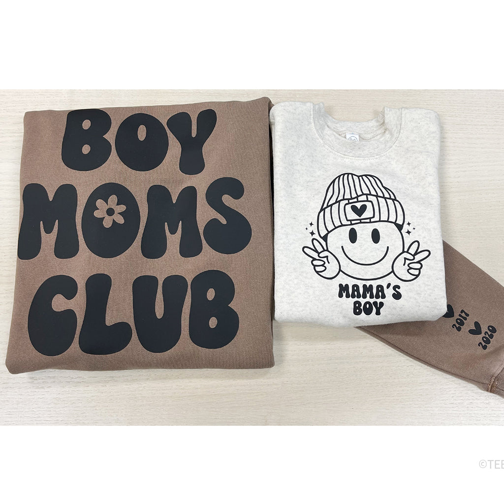 Boy Moms Club & Mama's Boy Matching Sweatshirts, Retro Mama Sweatshirt, Mather Son Shirt, Toddler Boy Sweatshirt, Boy Mom sweatshirt
