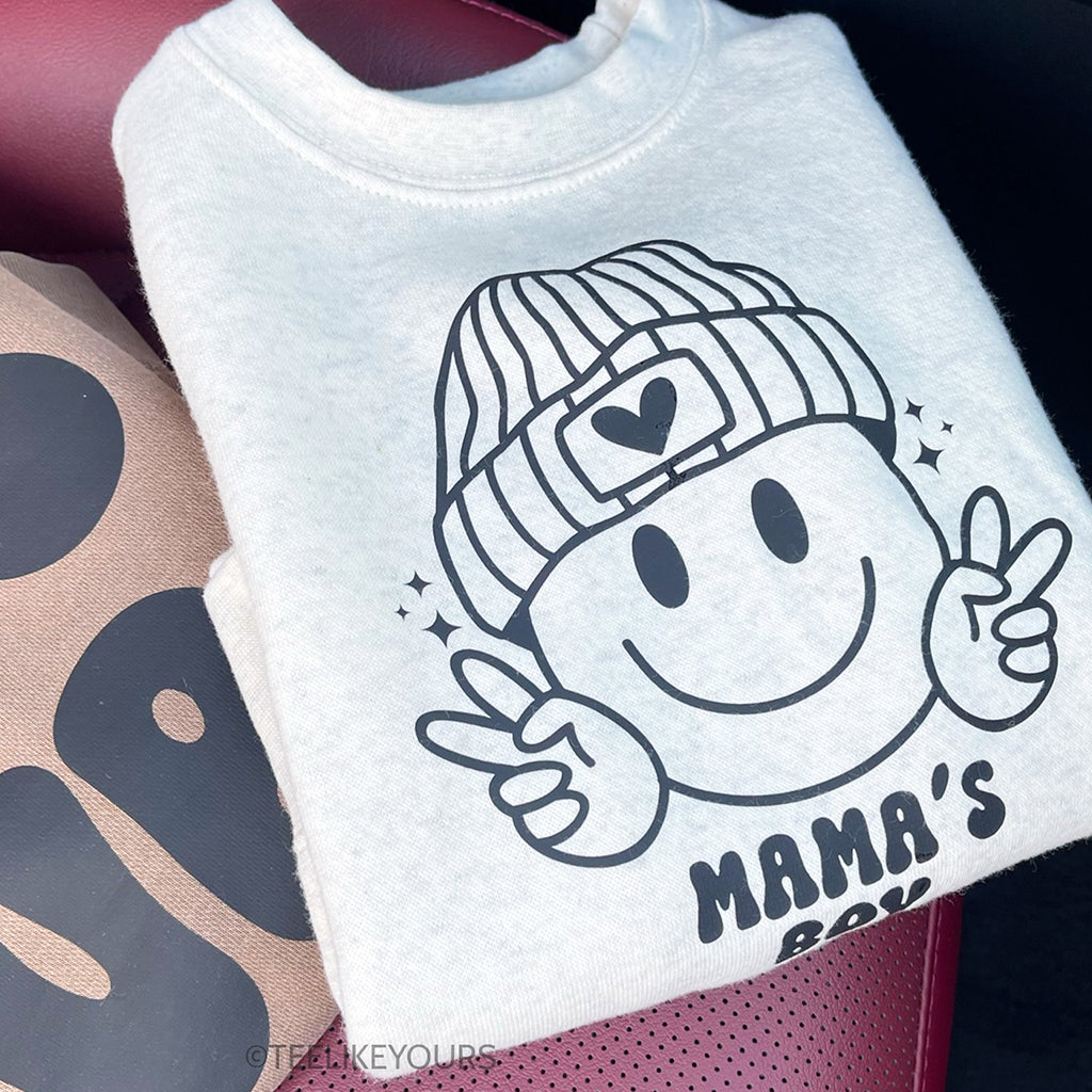 Boy Moms Club & Mama's Boy Matching Sweatshirts, Retro Mama Sweatshirt, Mather Son Shirt, Toddler Boy Sweatshirt, Boy Mom sweatshirt