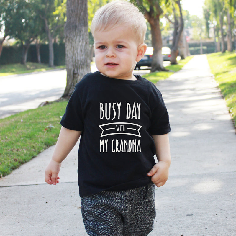 Busy Day With My Grandma - Boy or Girl short sleeve Graphic T-Shirt