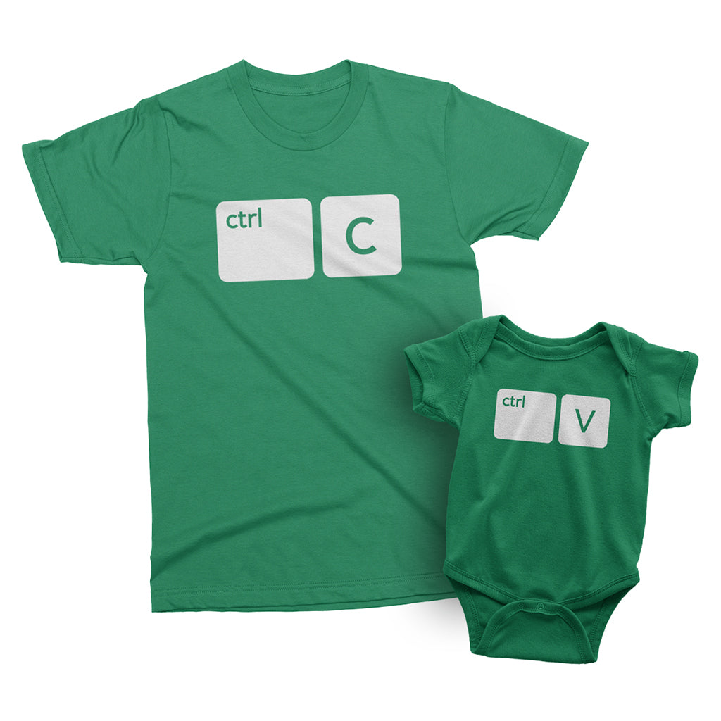 Coppia t-Shirt Magliette Padre Figlio Ctrl + C Ctrl + V - Idea Coppia t-Shirt Magliette Padre Figlio Ctrl + C Ctrl + V - Idea