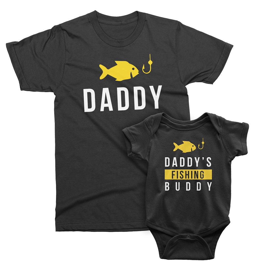 Fishing Shirt, Daddy Son Tee, Daddy Daughter Shirt, Matching Shirts, Family Matching T Shirt, Cool Family Shirts, Father Black 2XL Tshirt | TeeMin
