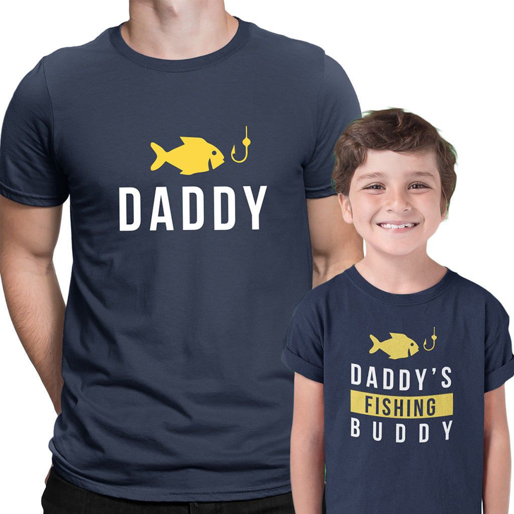 Daddy_And_Daddy's_Fishing_Buddy_Matching_Father_Son_Fishing_Graphic_T-shirts_By_TeeLikeYours.com_Navy_Blue