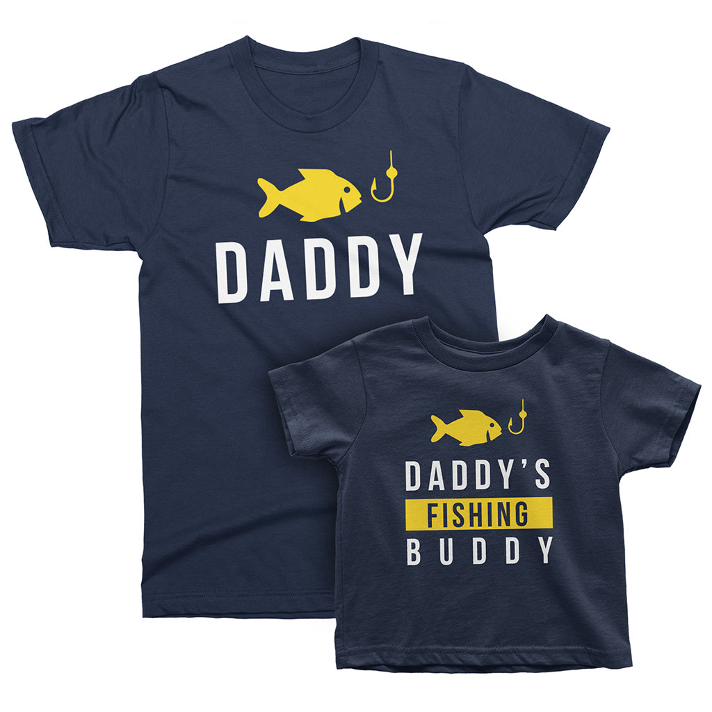 Daddy and Daddy's Fishing Buddy - Matching tshirts for Father and  Son/Daughter