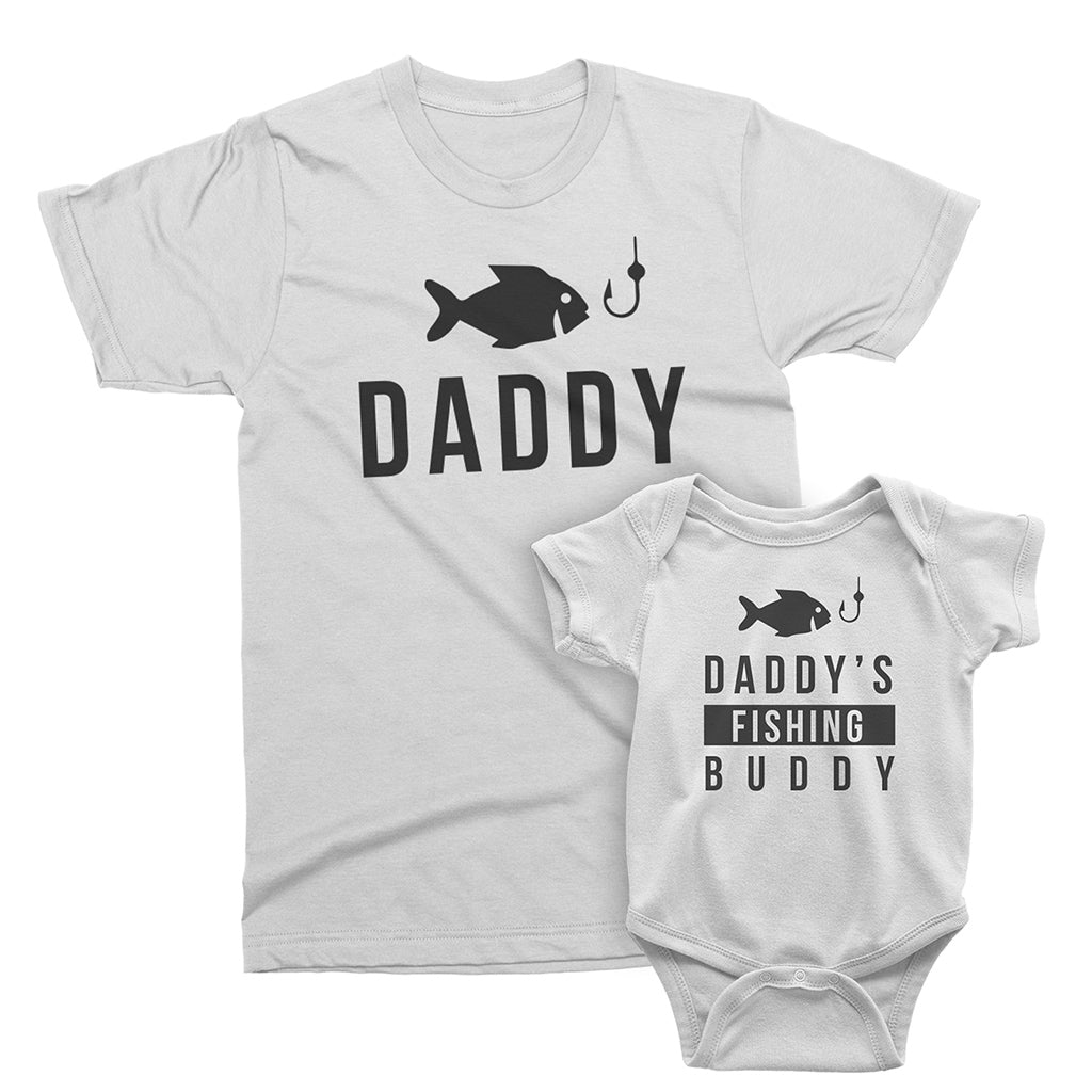 Daddy's Fishing Buddy- Fishing Father and Kid Matching Outfit –