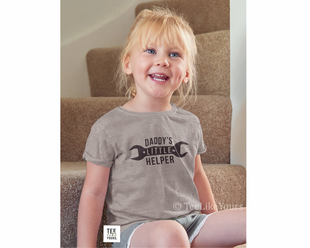 Daddy and Daddys Little Helper | Mechanic Matching t-shirts for Father and Kids | Fathers Day gift idea | Black Print | Price per item