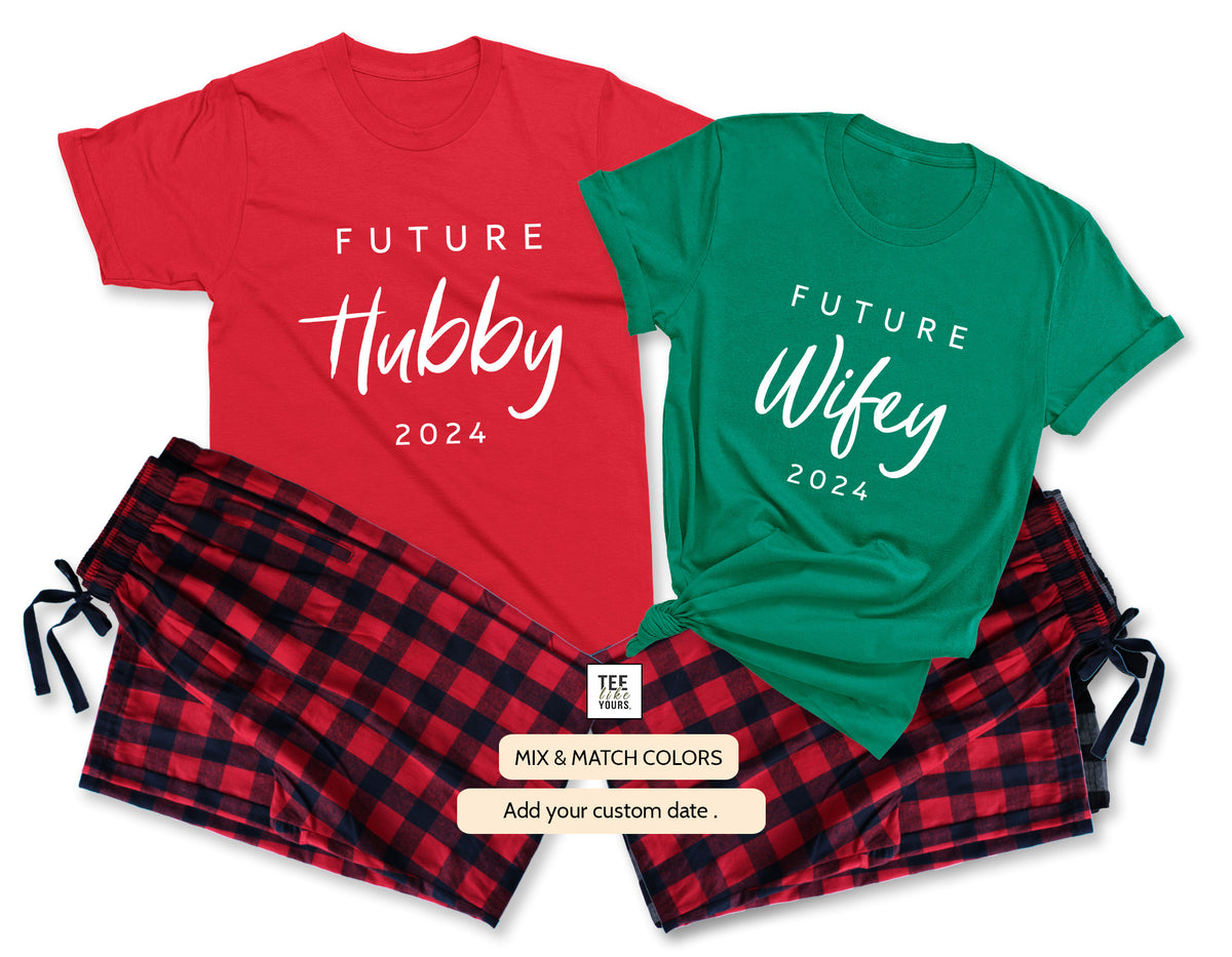 Future Hubby & Future Wifey | Couple Matching Pajamas | Christmas Fiancée Gift | Christmas Engagement PJs | Price for each set