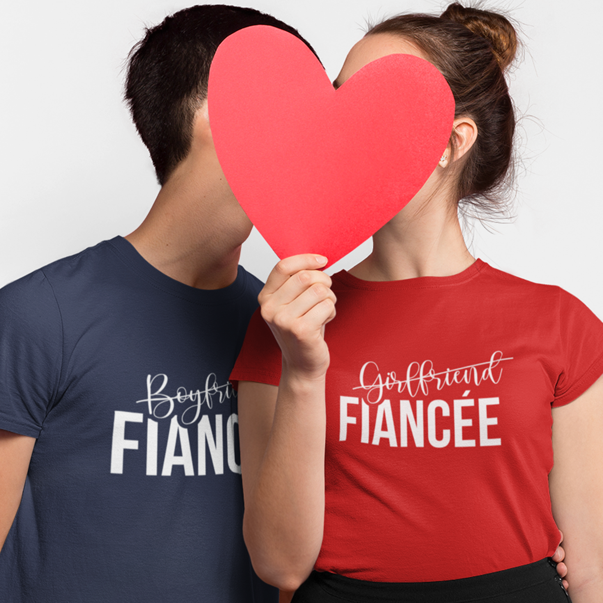 Girlfriend Boyfriend Fiance Engagement Matching Tees TeeLikeYours teelikeyours