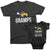 Gramps and Gramps Little Helper_short sleeve Graphic Matching T-Shirts for Grandpa and Grandchild_Farm style with Tractor_Black color at TeeLikeYours.com