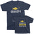 Grandpa and Grandpa's Fishing Partner_short sleeve Graphic Matching T-Shirts for Grandpa and Grandchild_Navy Color at TeeLikeYours.com