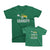 Grandpa and Grandpas Little Helper_Short Sleeve Graphic Matching T-Shirts for Grandpa and Grandchild_Farm Style with Tractor_Kelly Green color at TeeLikeYours.com