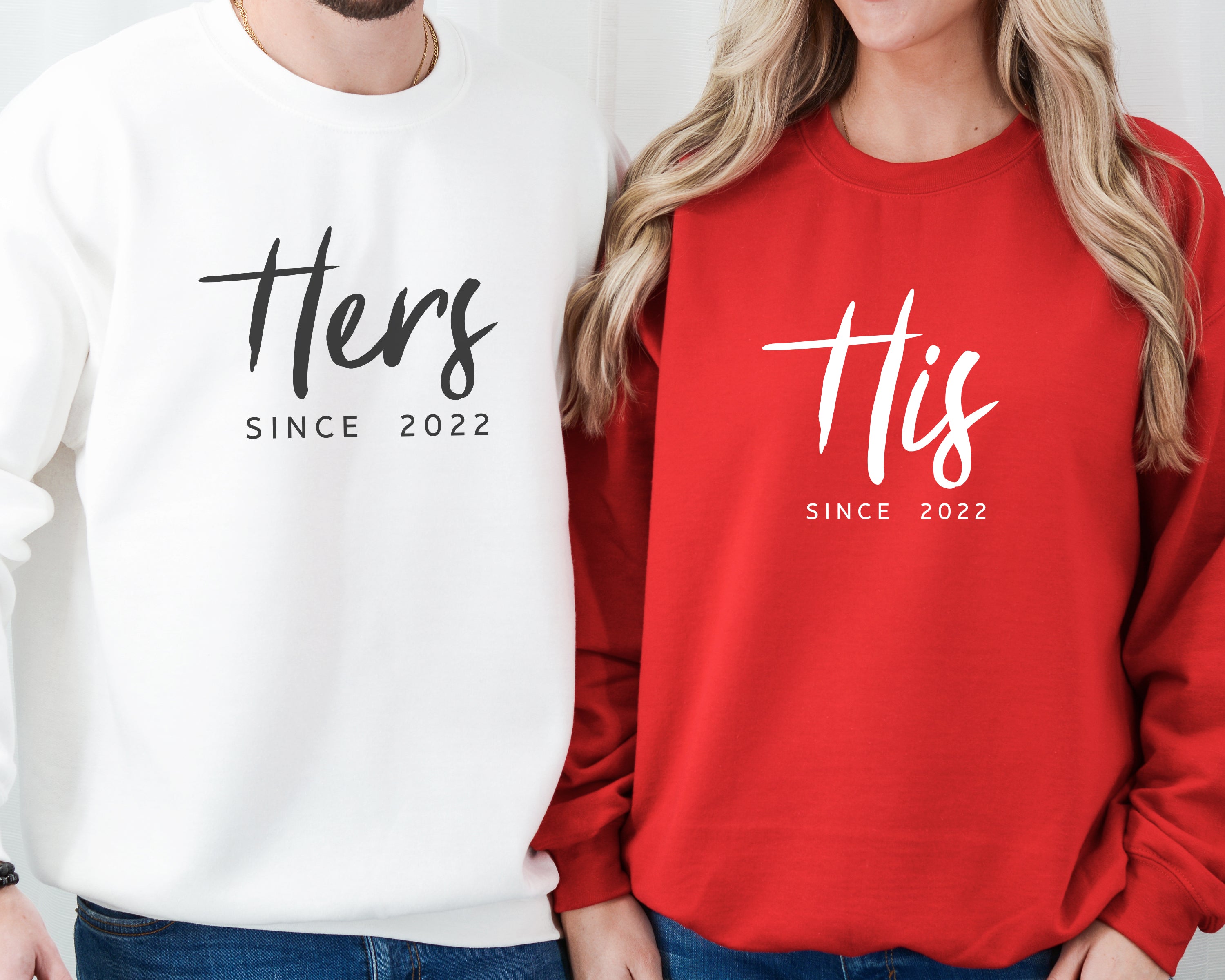 His & Hers - Personalized Couple Matching Pajamas, Valentines Day Gift Women 2XL / White / Charcoal Black