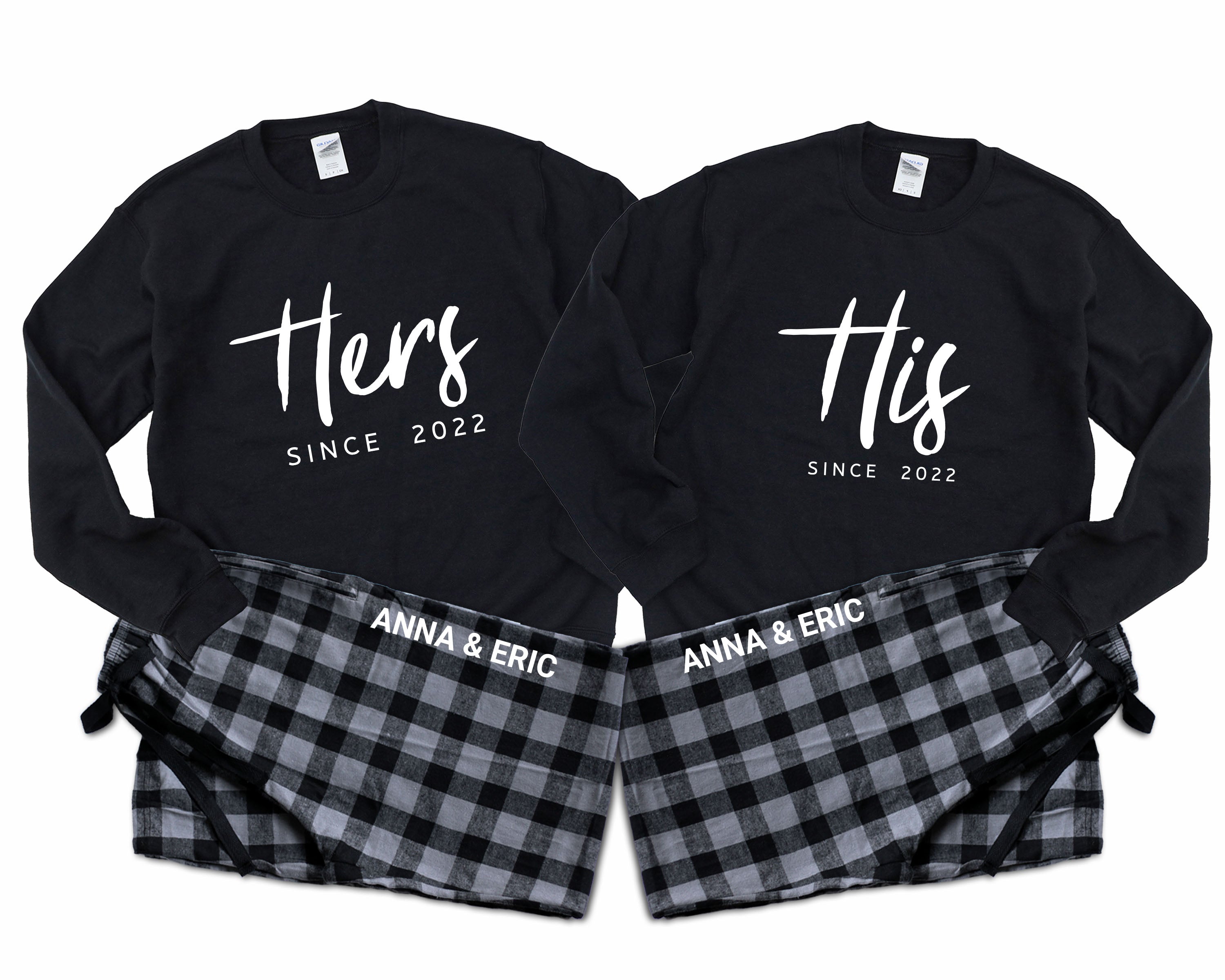 His & Hers - Personalized Couple Matching Pajamas, Valentines Day