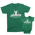 Hunt Club Life Member and Hunt Club New Member Matching Father Son Graphic T-shirts Set By TeeLikeYours.com in Kelly Green