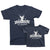 Hunt Club Life Member and Hunt Club New Member Matching Father Son Graphic T-shirts Set By TeeLikeYours.com in Navy Blue