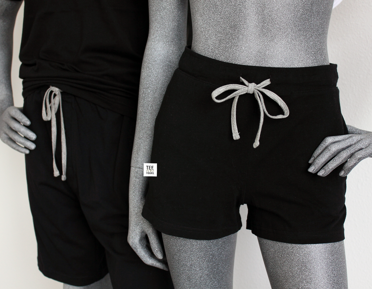 I Love Her & I Love Him Matching Couple T-Shirt and Shorts Sets