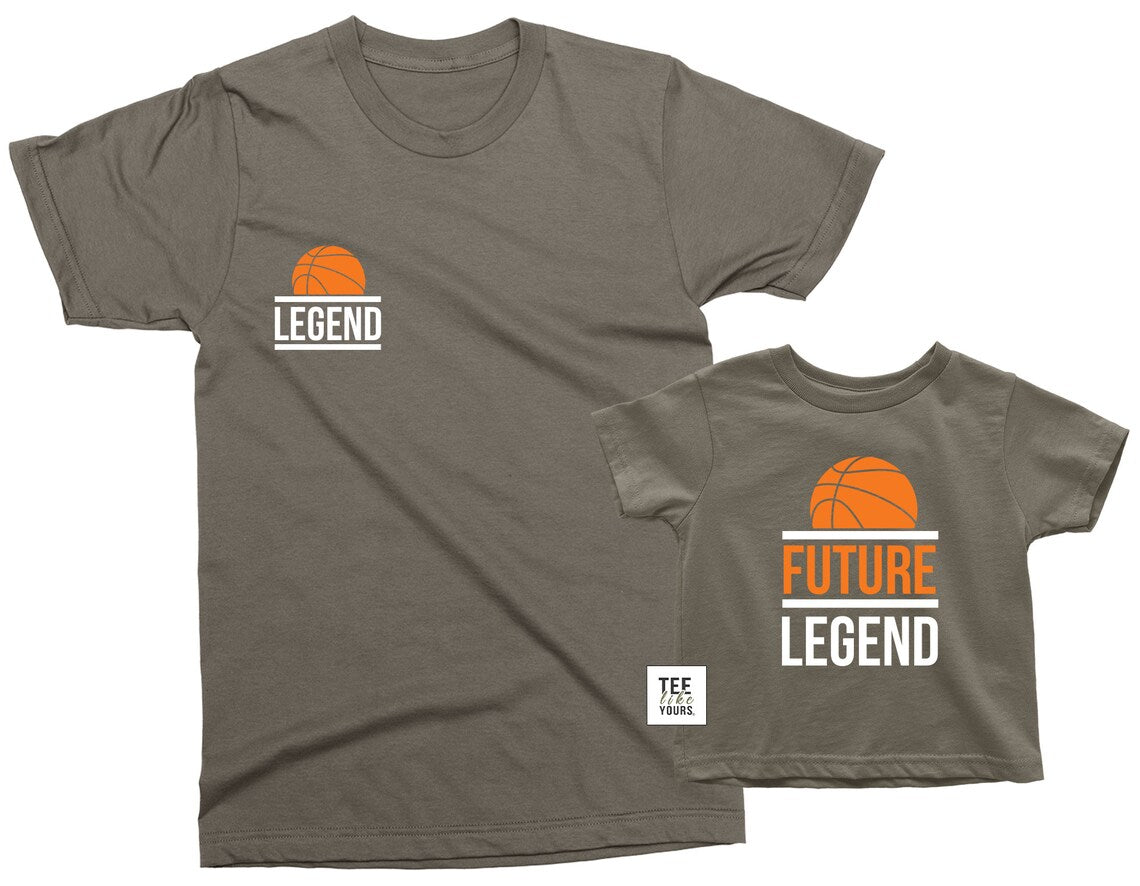 Legend & Future Legend | Matching Basketball T-shirts for Father and Kids | Casual Basketball outfit | Dad's Birthday Gift Idea | New dad gift | Fathers Day gift | Price per item