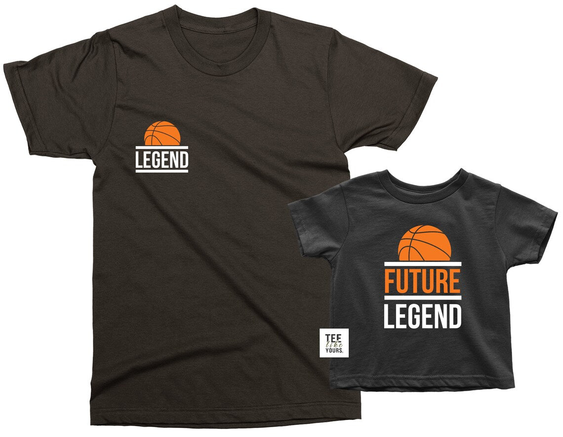 Legend & Future Legend | Matching Basketball T-shirts for Father and Kids | Casual Basketball outfit | Dad's Birthday Gift Idea | New dad gift | Fathers Day gift | Price per item